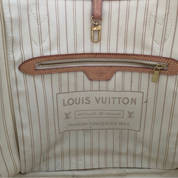 AUTHENTIC Louis Vuitton Neverfull MM Damier Azur - Picture 4 of 5